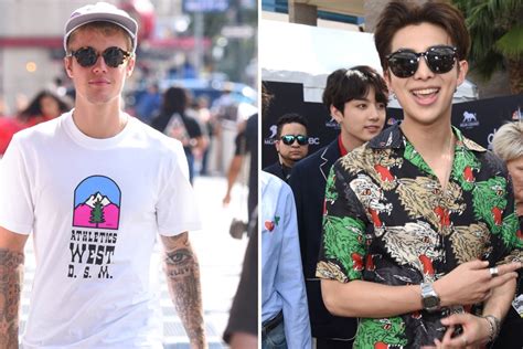 Justin Bieber and BTS’s RM Matched In Gucci 